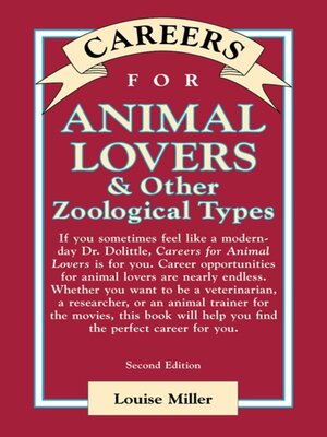 cover image of Careers for Animal Lovers & Other Zoological Types